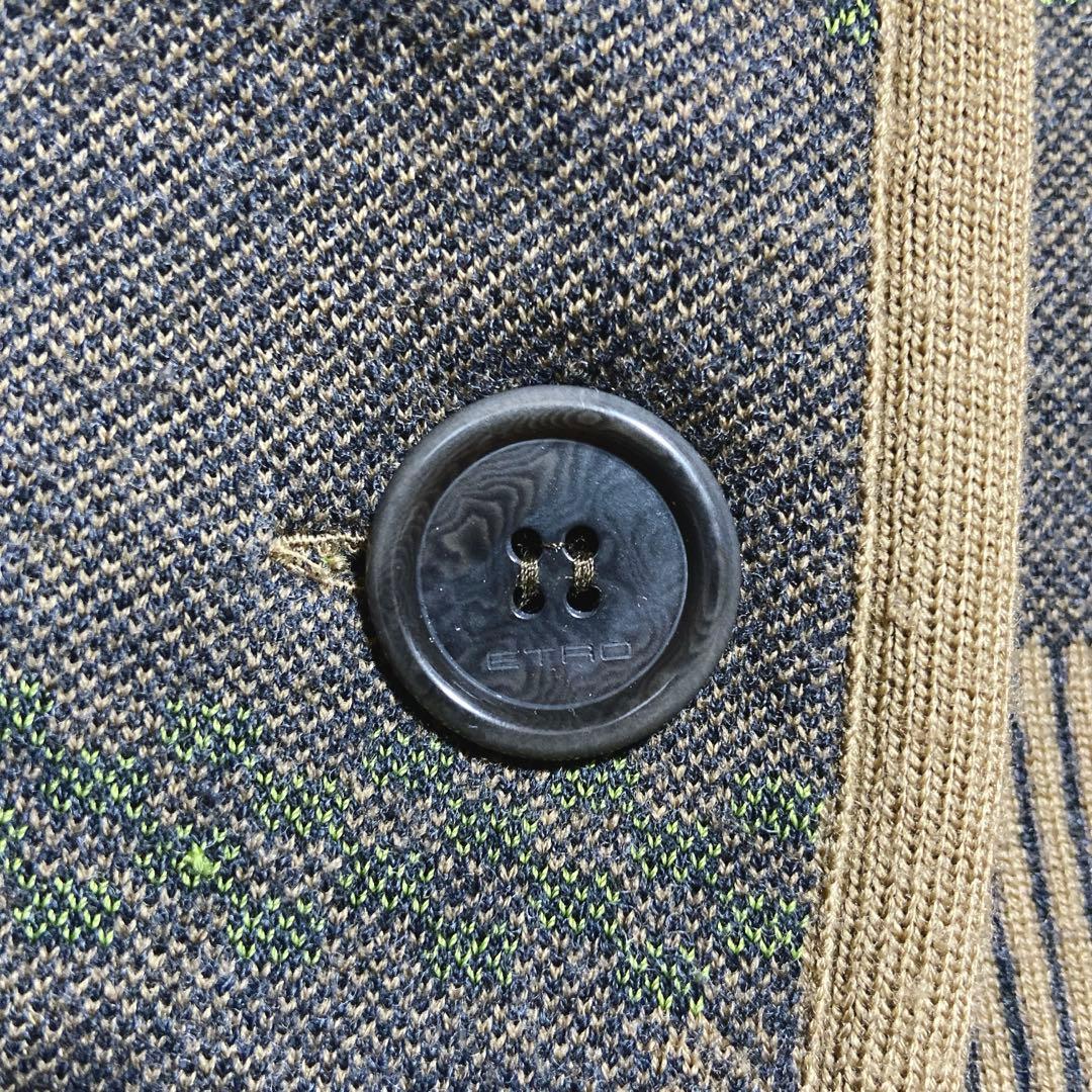 サチコ♥️ ⭐️ETRO エトロ　ニットジャケット　シングル　パッチワーク