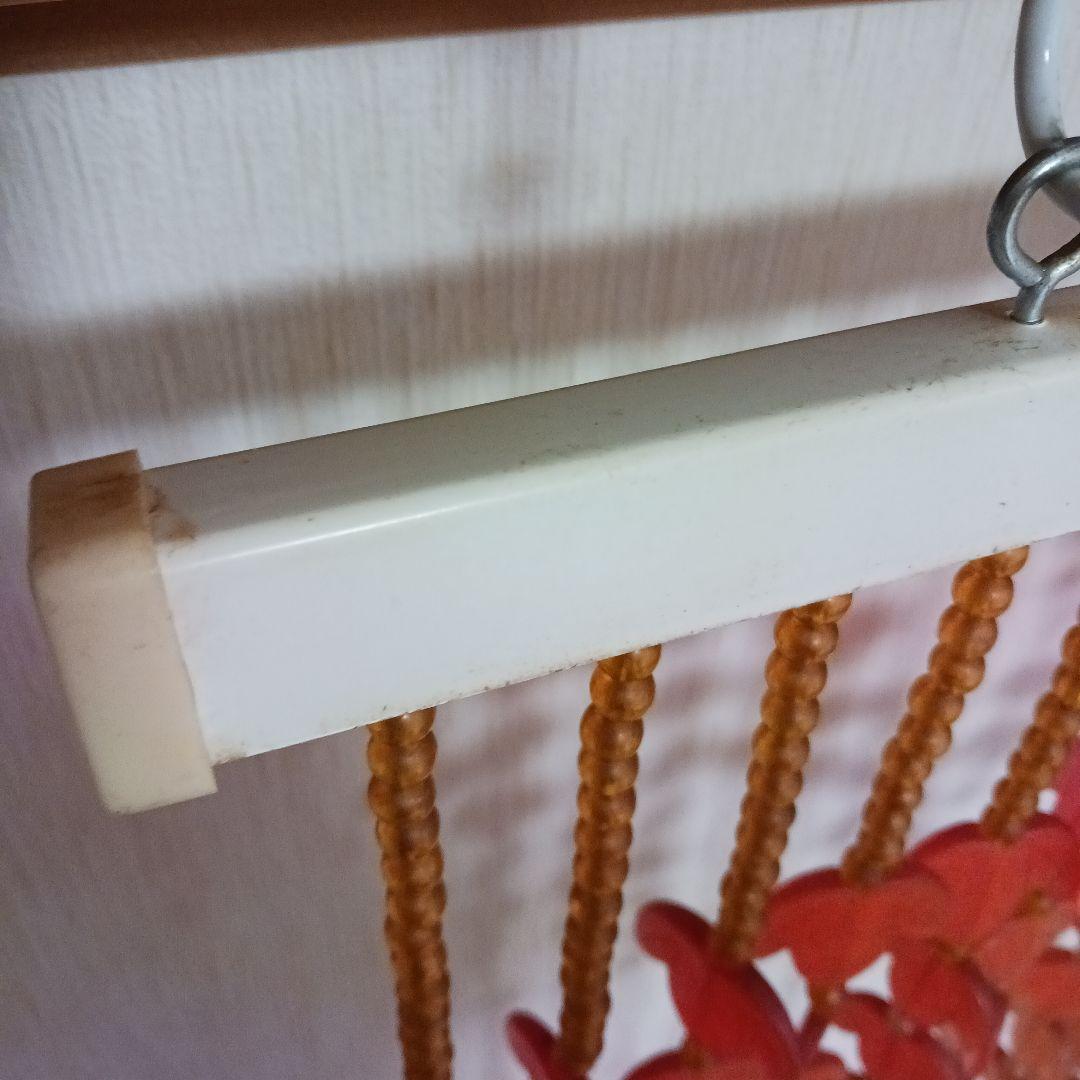 レトロポップ　葉っぱ型　玉のれん　珠のれん 昭和レトロ ビーズ 暖簾