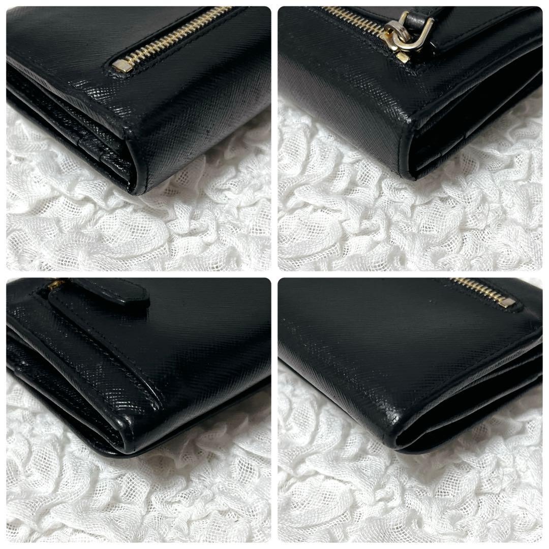 大人気✨PRADA 長財布　サフィアーノ　リボン　　プラダ　レザー　二つ折り