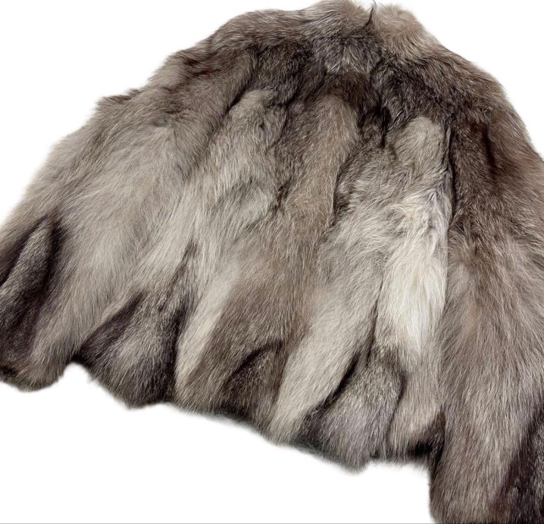 エンバ　毛皮　ファーコート　ブルーフォックス