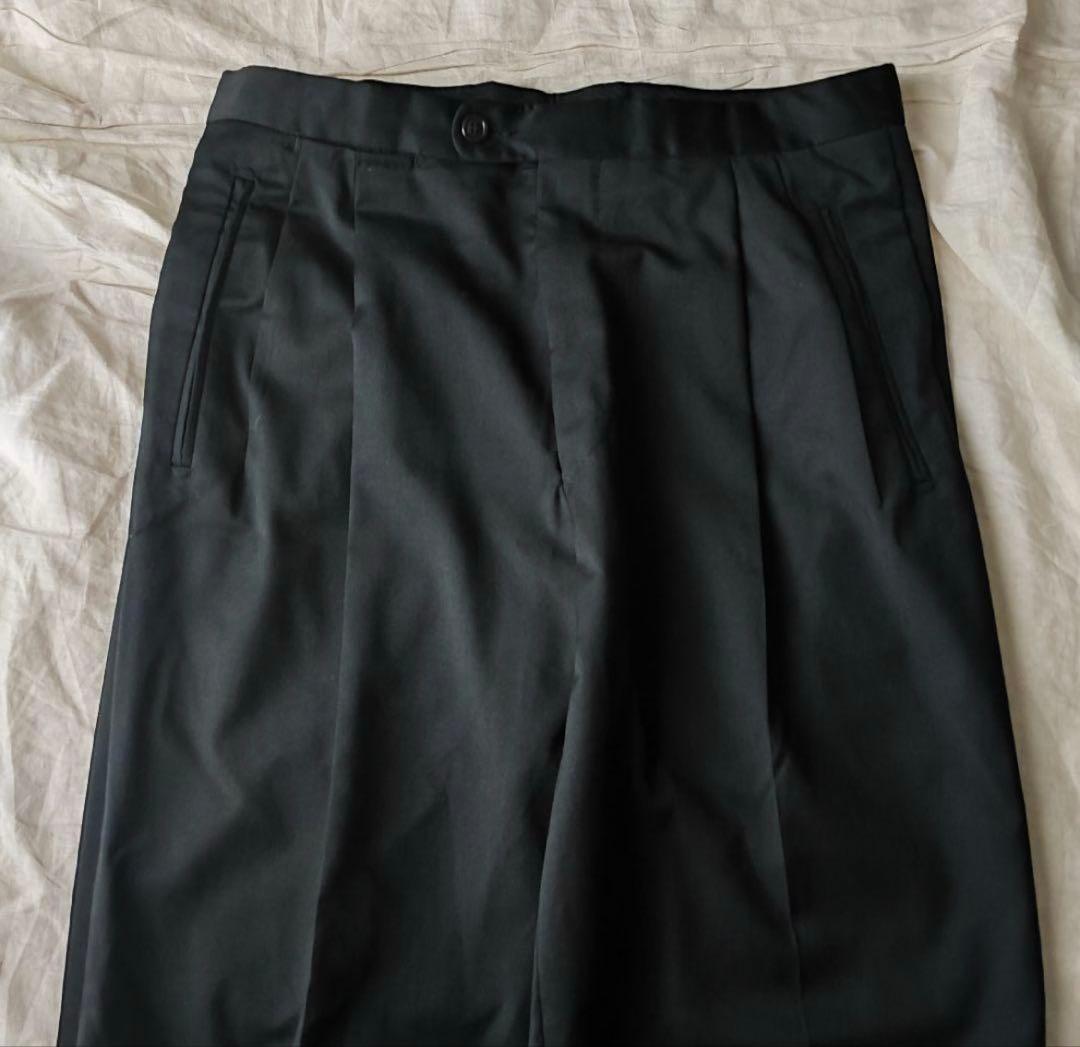 レア 80~ VALENTINO 2タック ワイドスラックス 黒 OPTIジップ