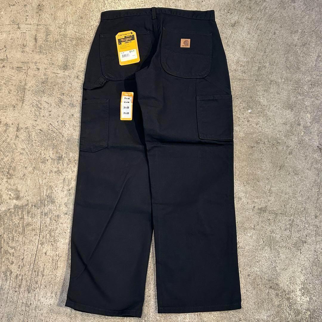 新品 カーハート B11 ウォッシュド ダック ペインター パンツ黒 31x30