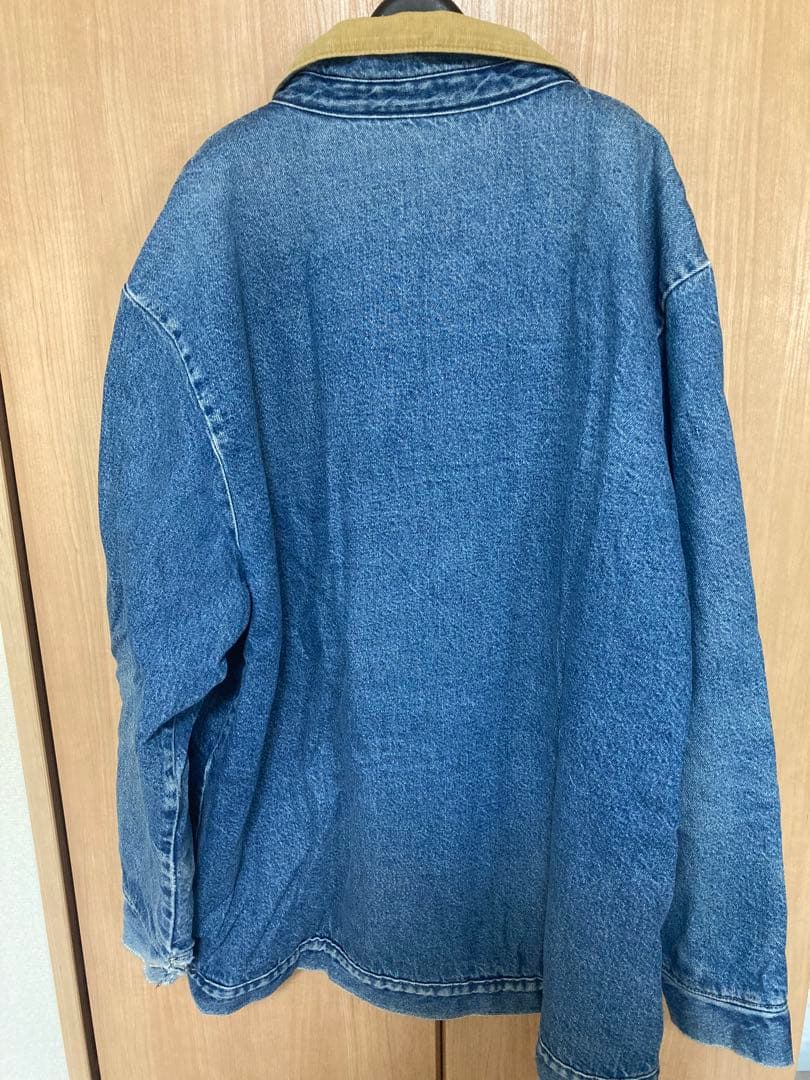 【90s/ポインターブランド】デニム カバーオール 襟コーデュロイ USA製