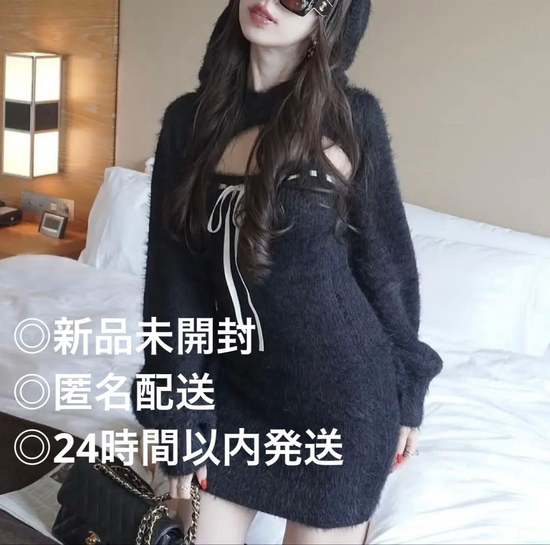 【新品未開封】amerge. アメルジュ ミニワンピース ブラック