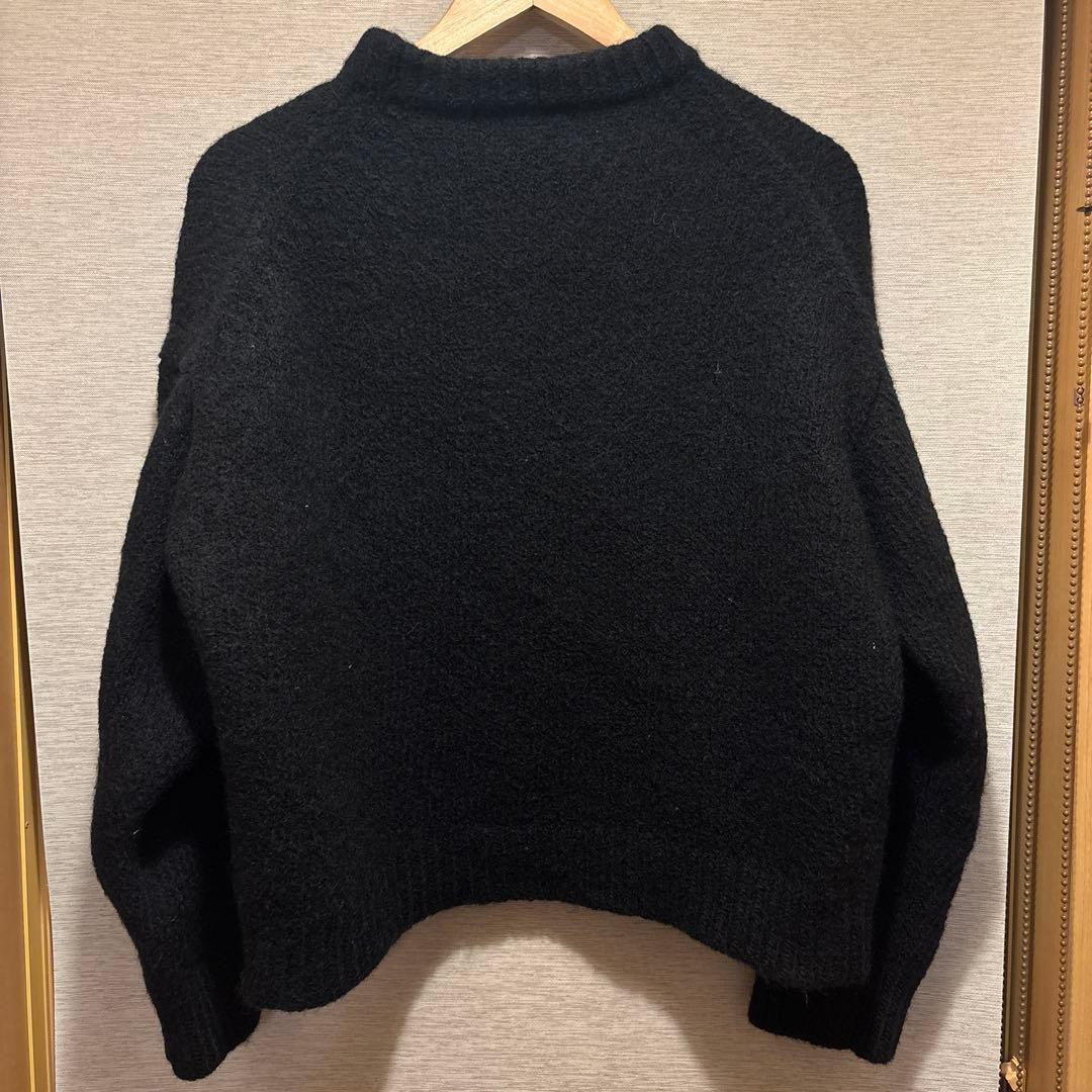 そ*様 AURALEE ブラック ニットセーター SUPER MILLED KN