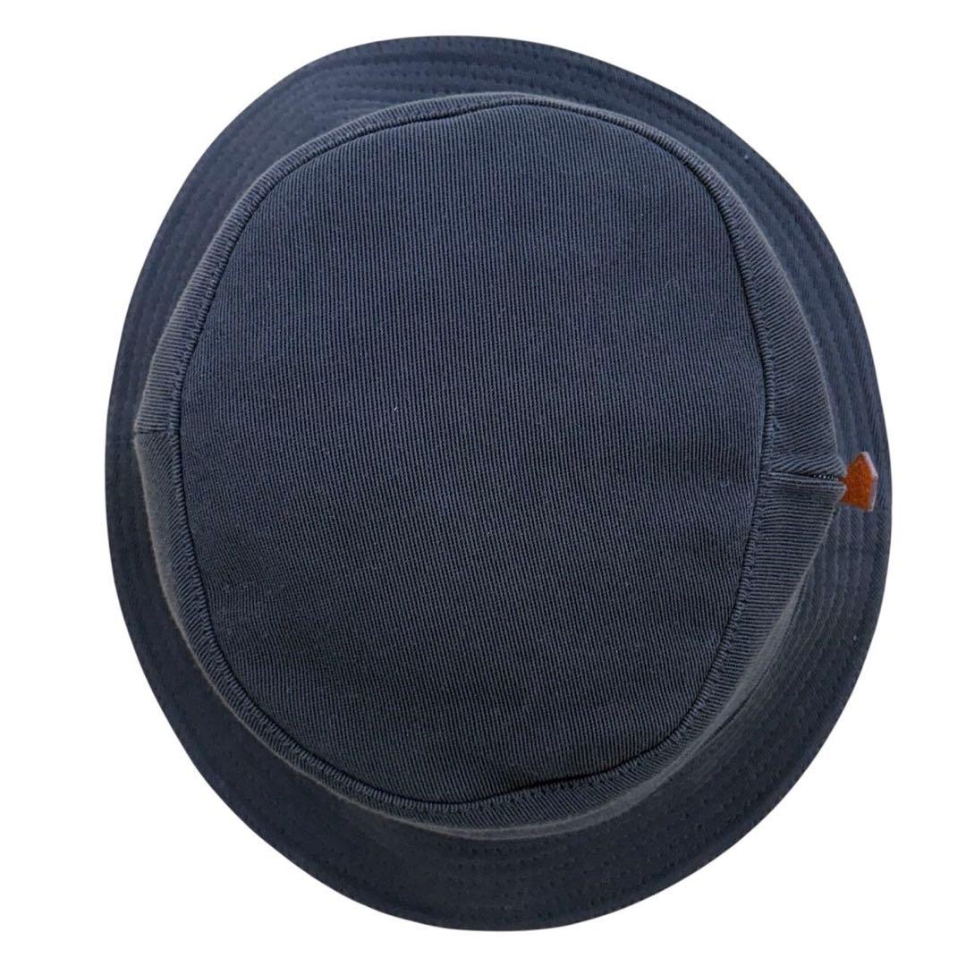 エルメス 極美品 Motsch バケット ハット 帽子 コットン 黒 64㎝