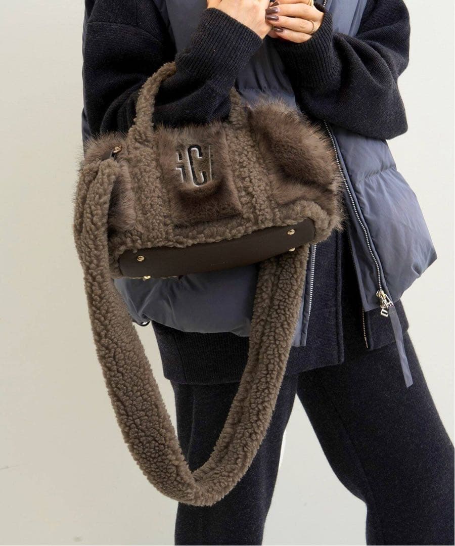 【グッド グリーフ】 GCA EMB FAUX FUR TOTE BAG