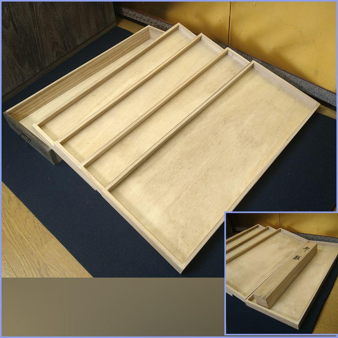 AC36 掛軸箪笥 総桐無垢 軸箱12本 掛軸収納 掛軸長物 収納BOX 使用書