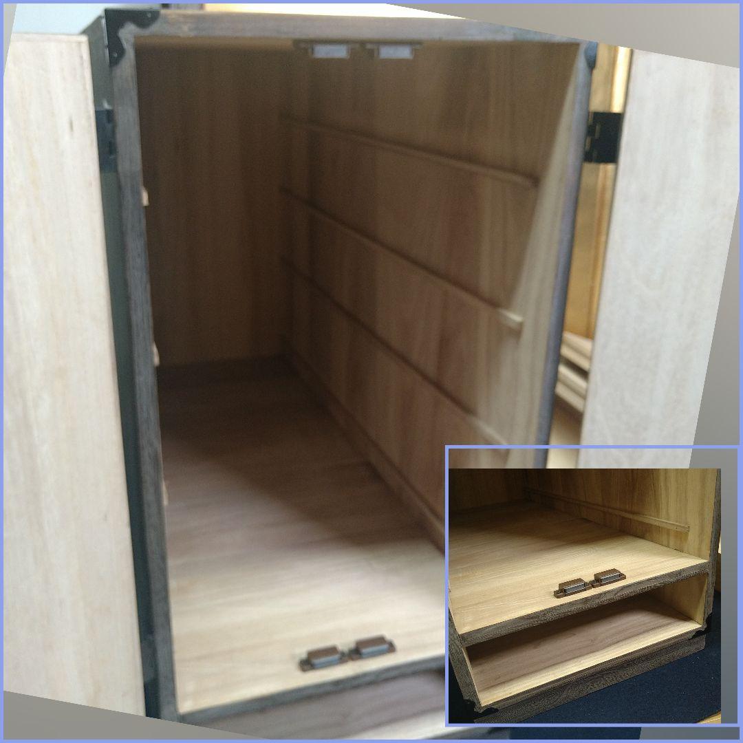 AC36 掛軸箪笥 総桐無垢 軸箱12本 掛軸収納 掛軸長物 収納BOX 使用書