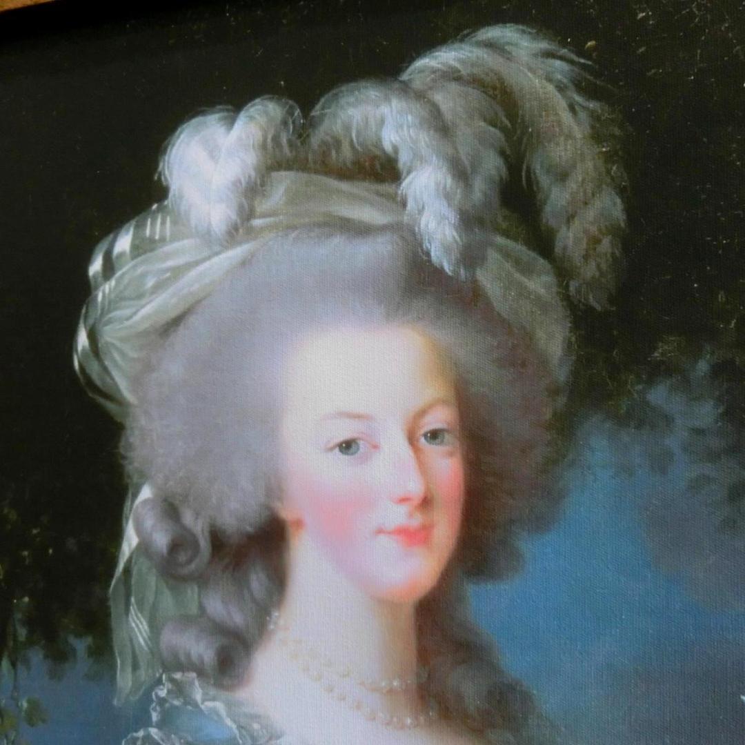 ロココ調　アンティークゴールドフレーム　マリーアントワネット　額絵　103