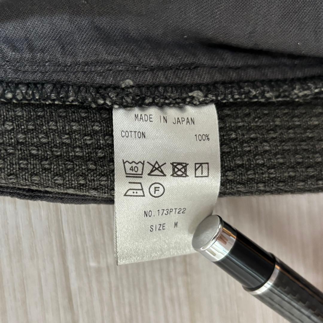 COLINA Sashiko curve Slacks 黒染