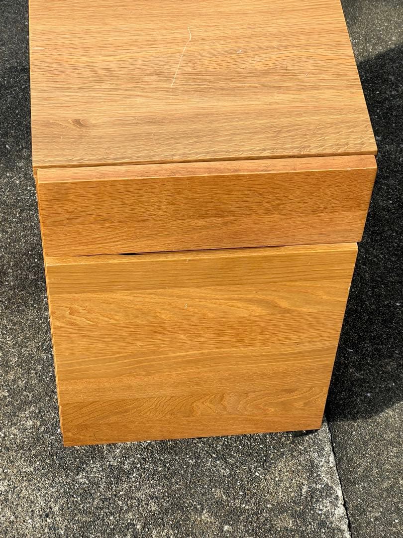 無印良品　無垢材デスクキャビネット　オーク材　学習机　2