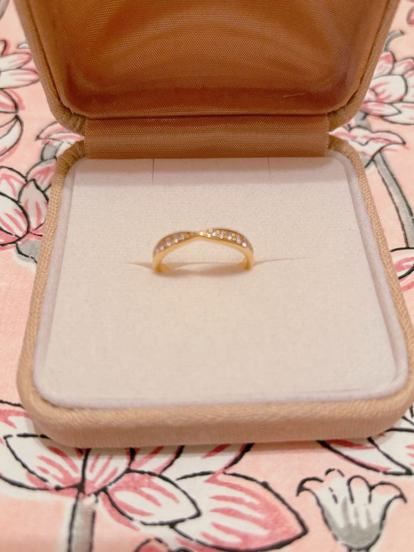 美品k18 ダイヤモンド　グラデーションリング