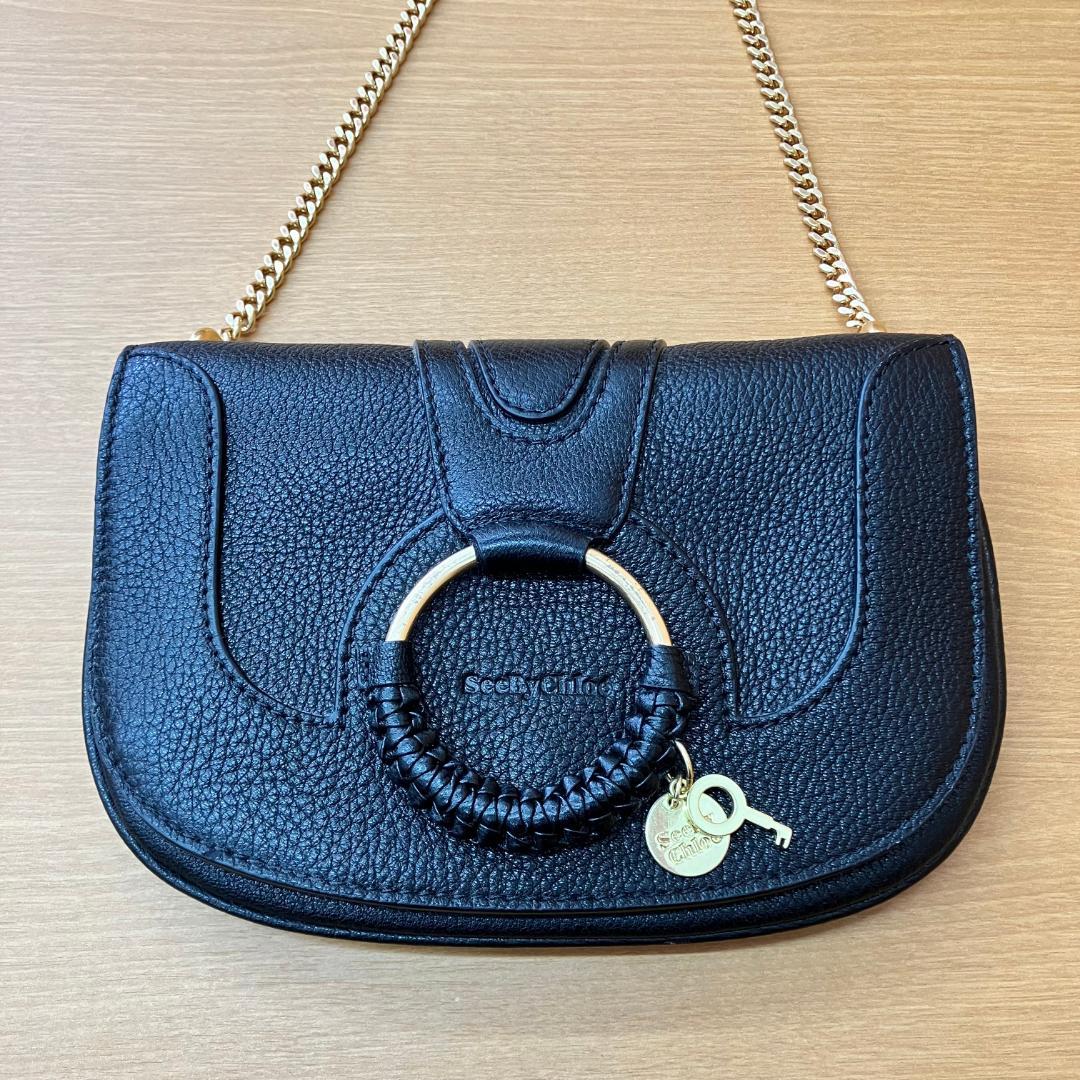 ●シーバイクロエ　チェーンショルダーバッグ　ハナ　ブラック