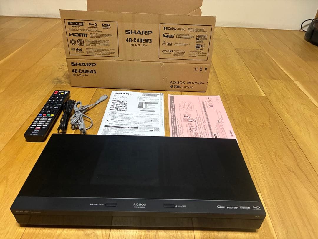 SHARP 4B-C40EW3 ブルーレイレコーダー