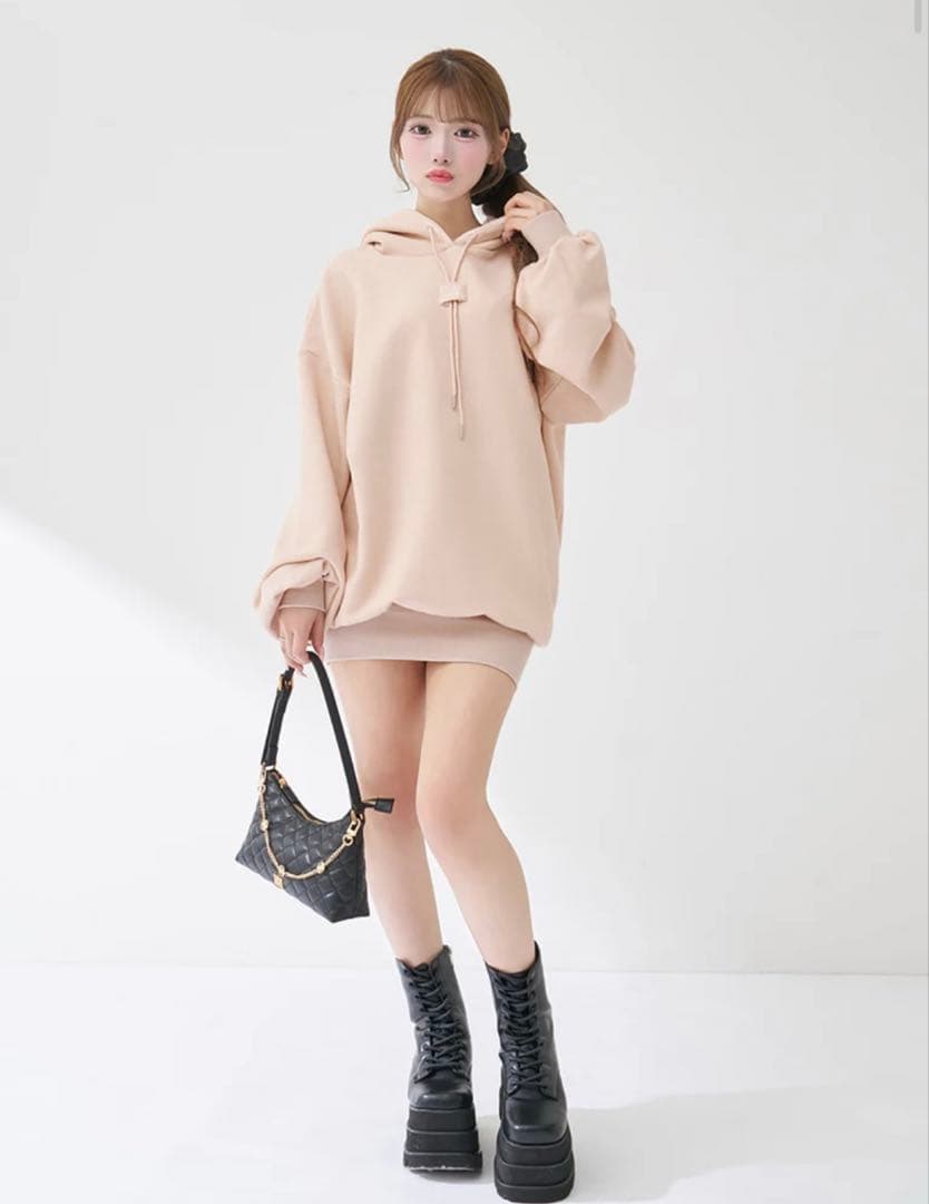 ちゃむDarich カラーラメスウェットミニワンピース