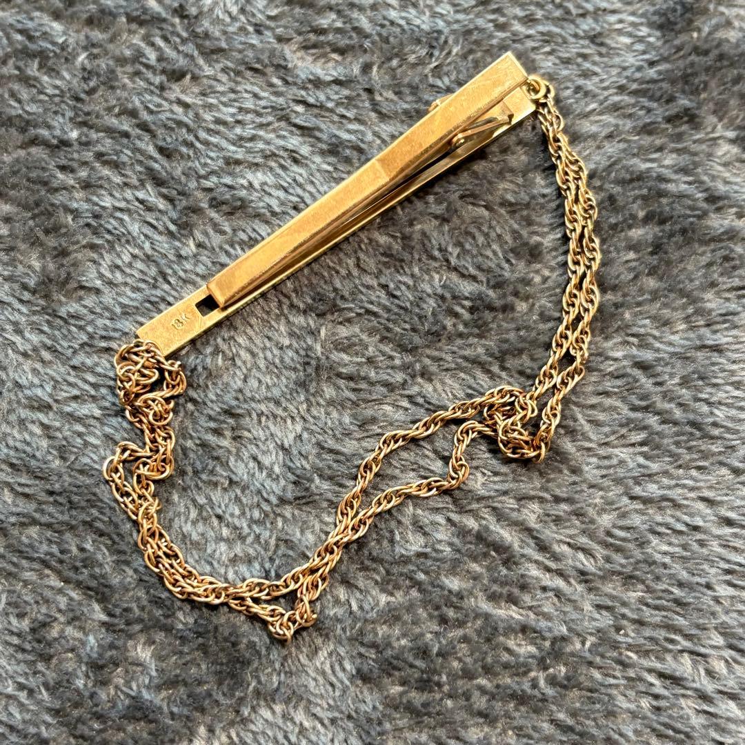 貴金属★18K★チェーン付きネクタイピン★