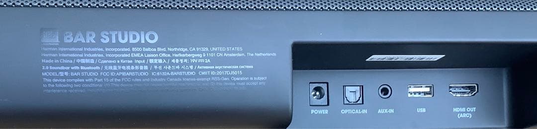 JBL BarStudio 2.0ch JBLBARSBLKJN サウンドバー