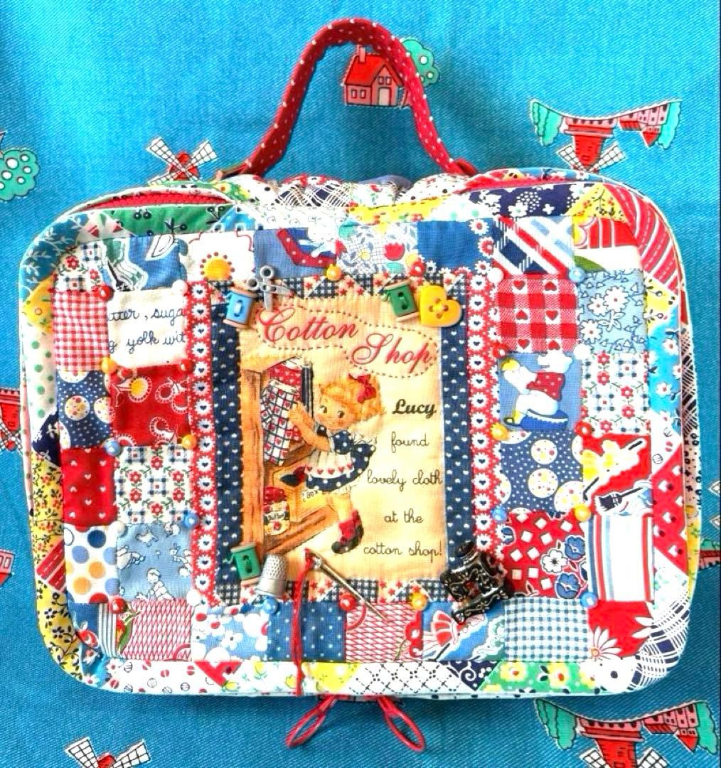 ♡ハンドメイド♡パッチワークBIGバニティポーチ