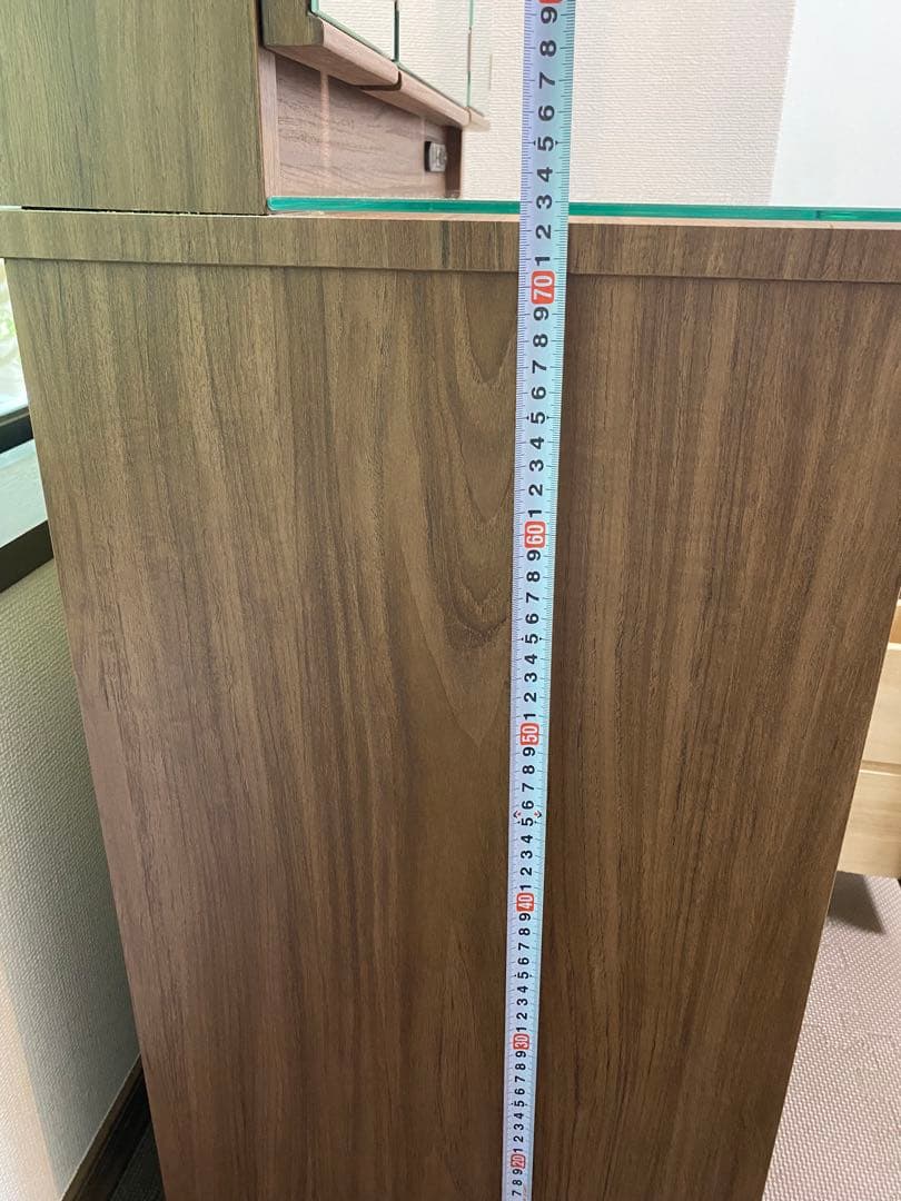 三面鏡ドレッサー 幅60cm 鏡裏収納・ライト付き