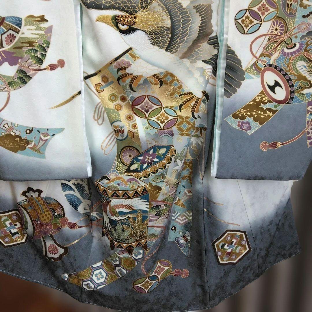 男児お宮参り着・正絹 鷹柄