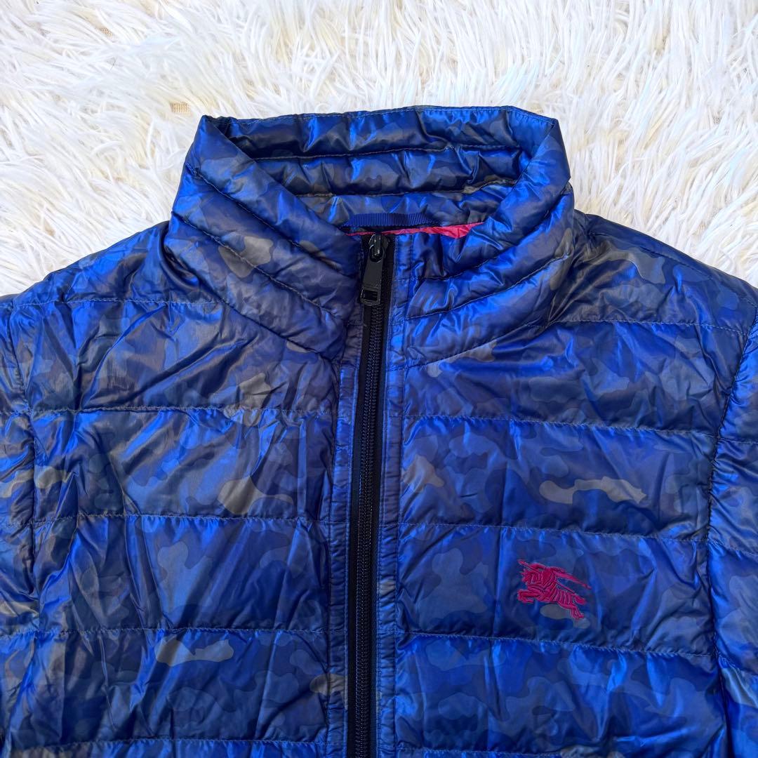 ちえぽん様バーバリー ブラックレーベル 迷彩 ダウンジャケット 2way M紺