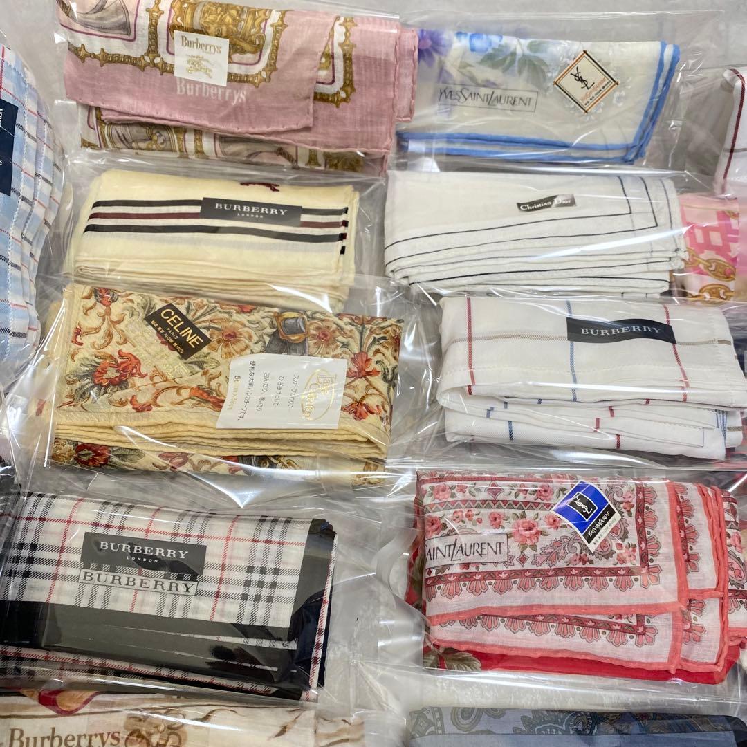 バーバリー Dior セリーヌ イヴサンローラン ハンカチ まとめ セット 大量