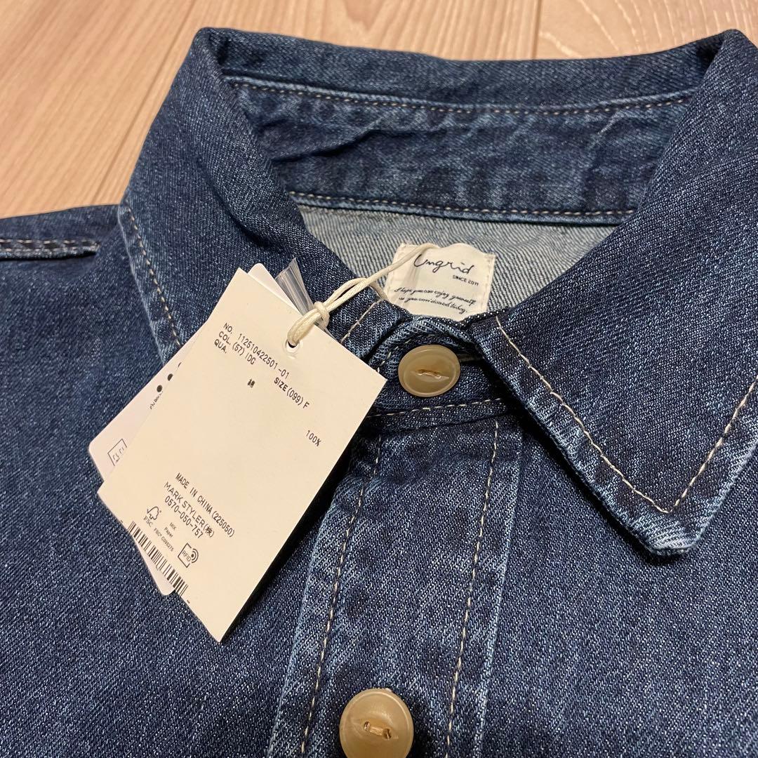 【新品タグ付】アングリッドungridカットオフショートデニムシャツ Gジャン