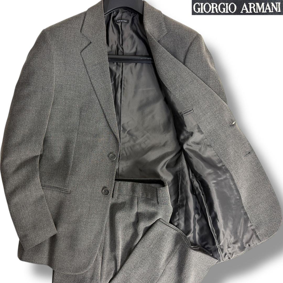 J5161 新品 ジョルジオアルマーニ JAGGER 黒タグスーツ グレー 46