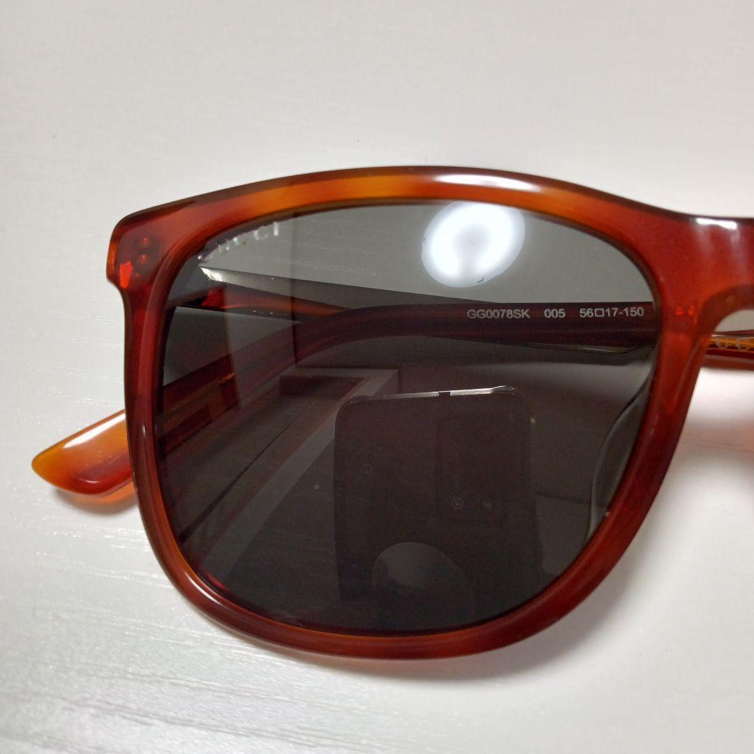 極美品　グッチ　サングラス　0078SK　ブラックレンズ　べっ甲柄　即日発送