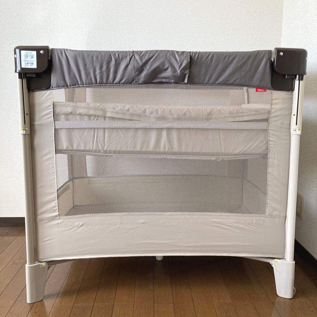 美品　アップリカ ココネルエアー ベビーベッド サークル　66047