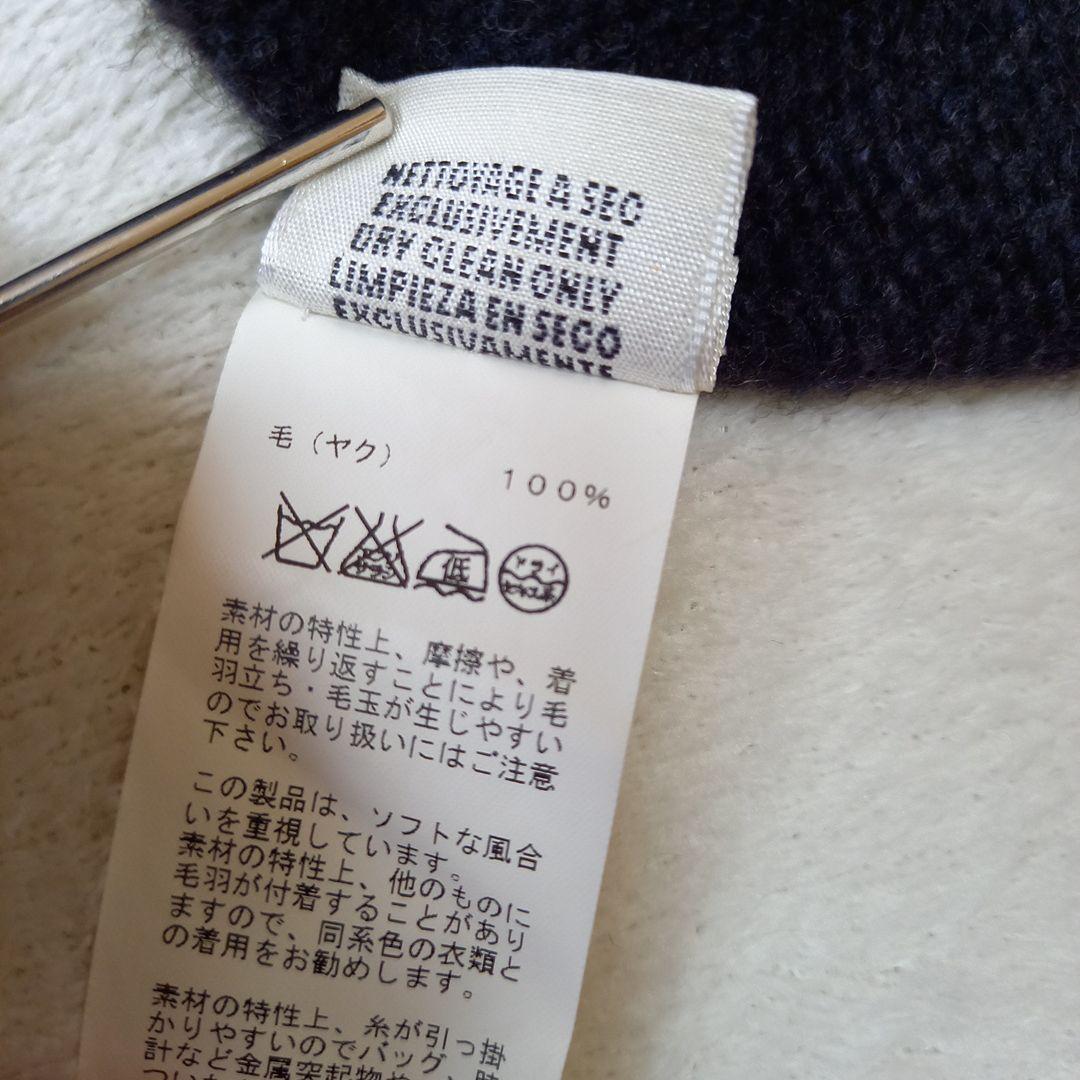 【HERMES 】ルメール期 ヤク100% 半袖ニットワンピース グレー 36