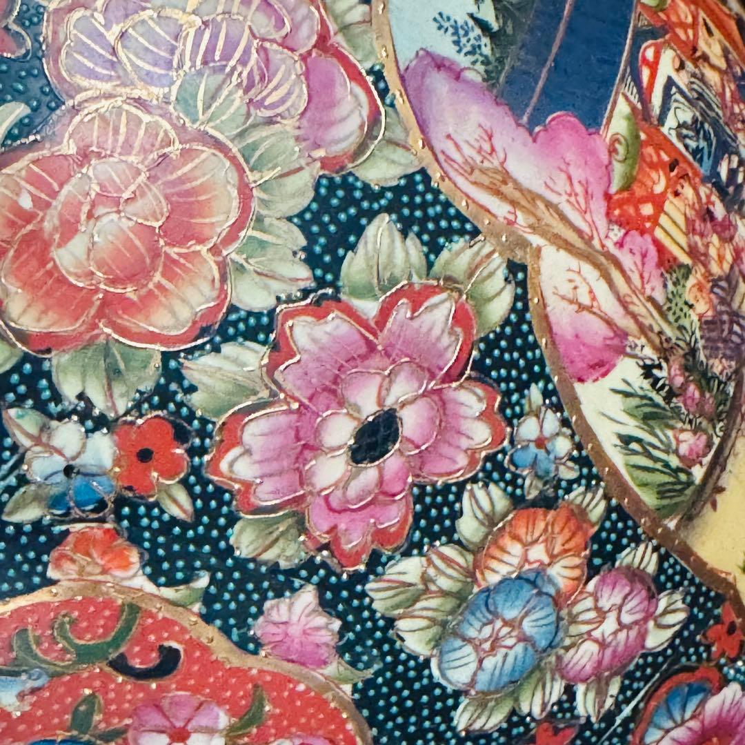 輸出薩摩　豪華絢爛　薩摩焼　金襴手遊女図 卵型置物 床飾物 古美術品