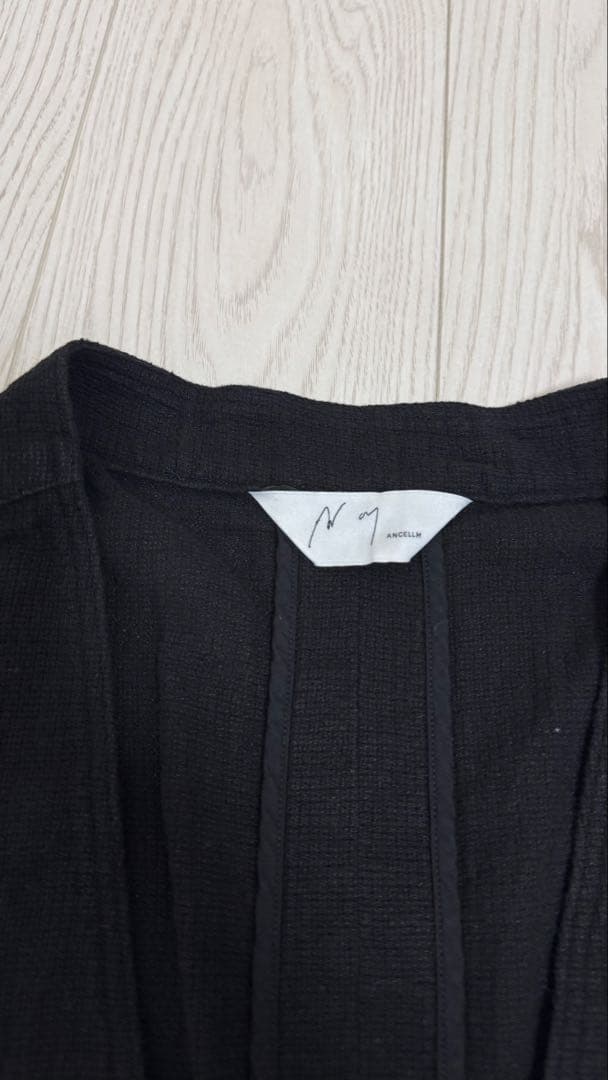 ANCELLM アンセルム PANAMA COLLAR LESS JACKET