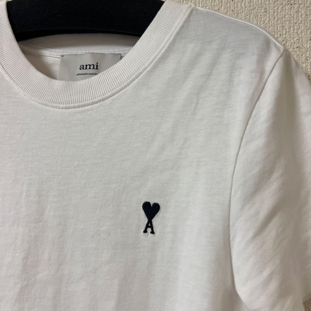 ami ハート刺繍 ホワイトTシャツ