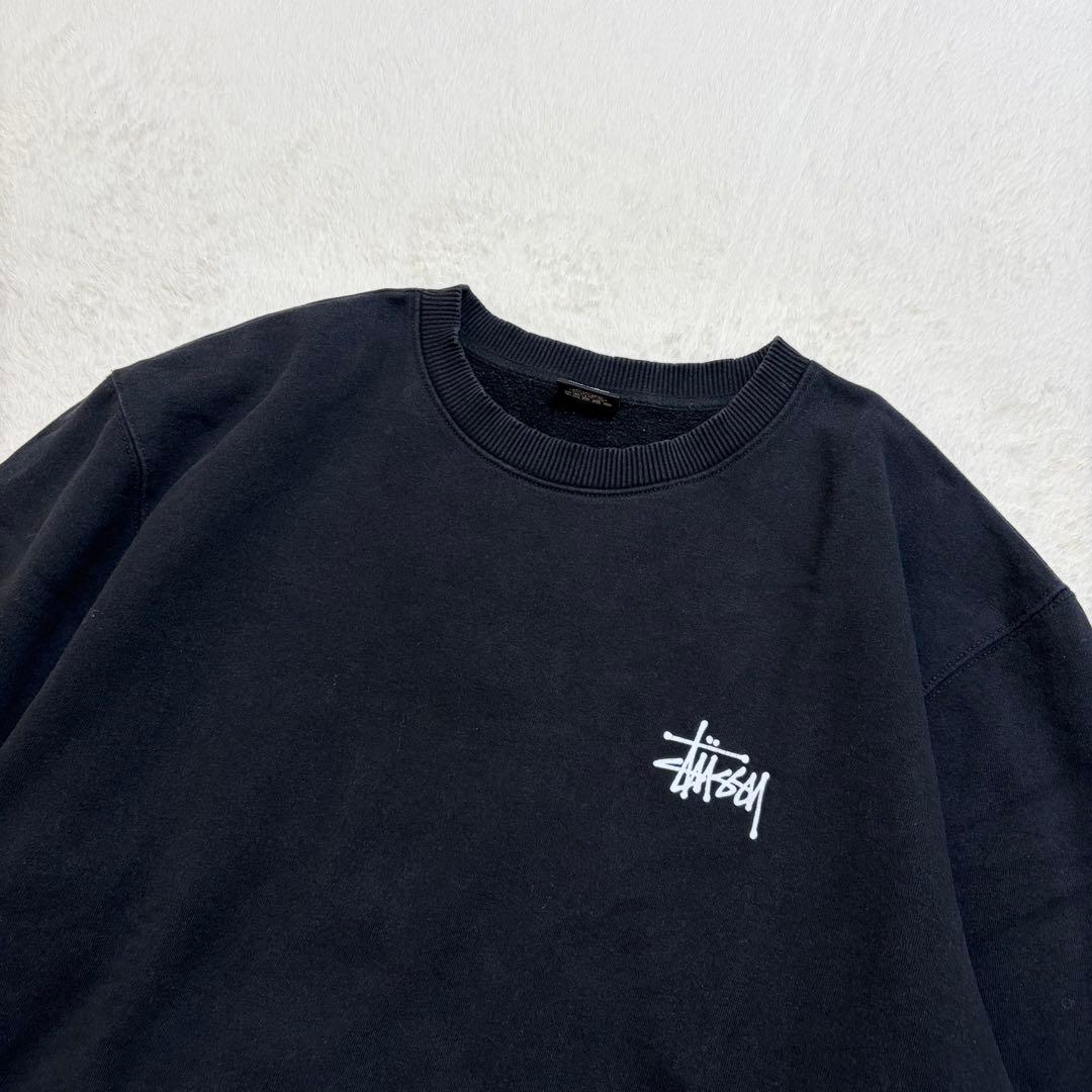 STUSSY ステューシー スウェット トレーナー クルーネック XL 黒