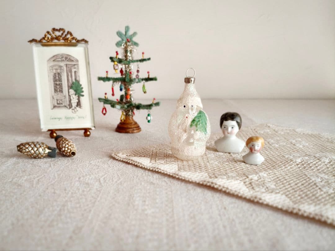 * vintage doll's head ୨୧ ブロンスの髪チャイナヘッドさん