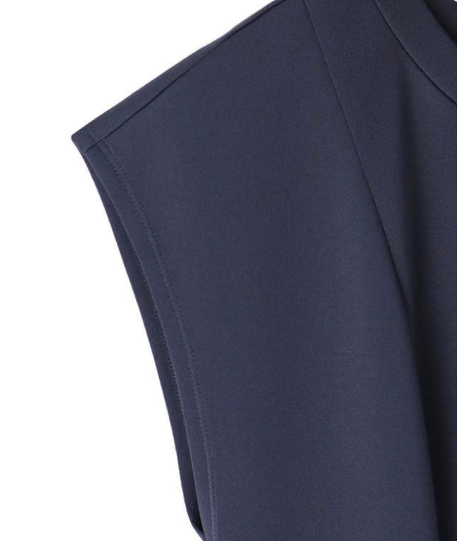 完売✨JENNE フレンチ美シルエットとろみワンピース ネイビーM