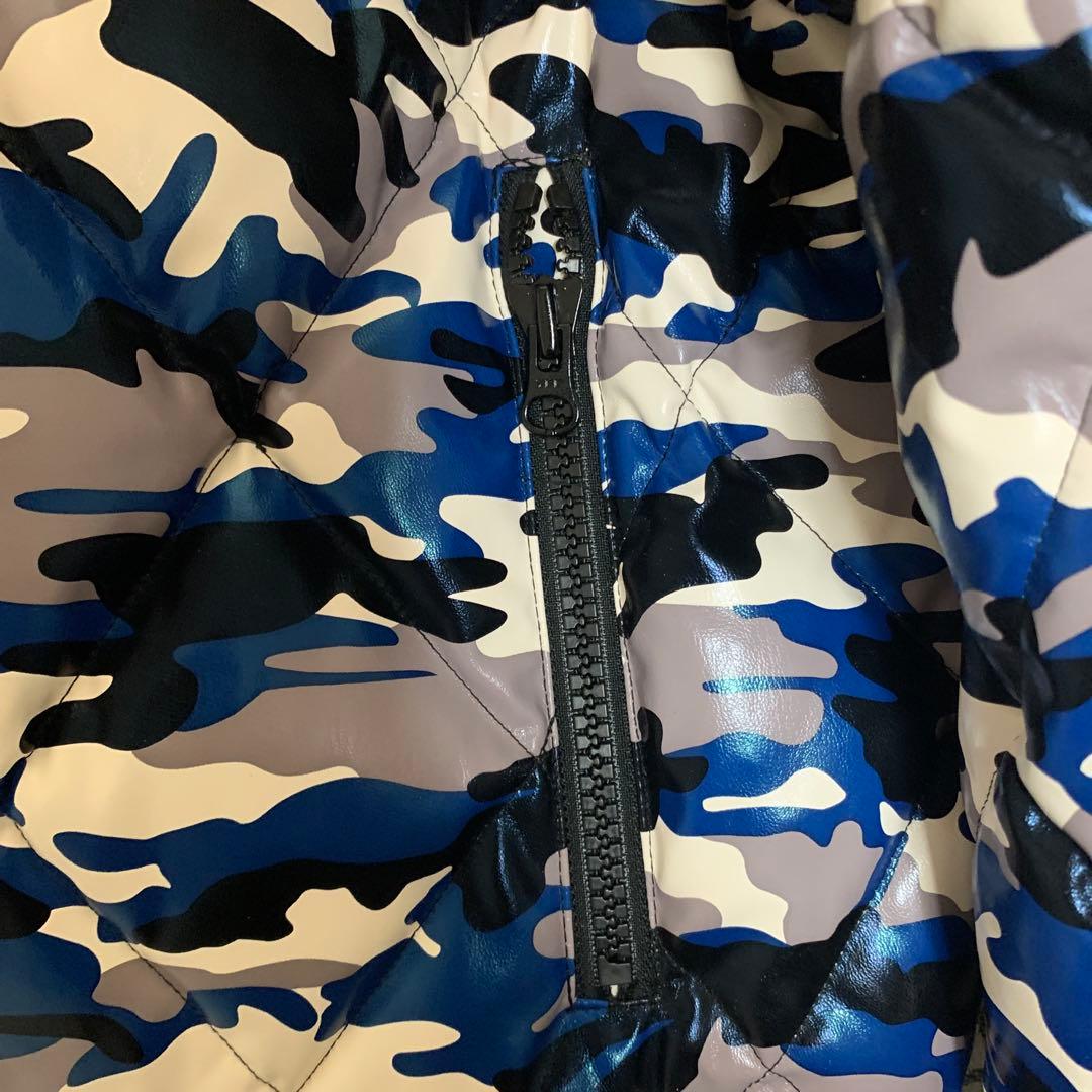 BREATH BADHOP Faux Leather Camo ダウンジャケット