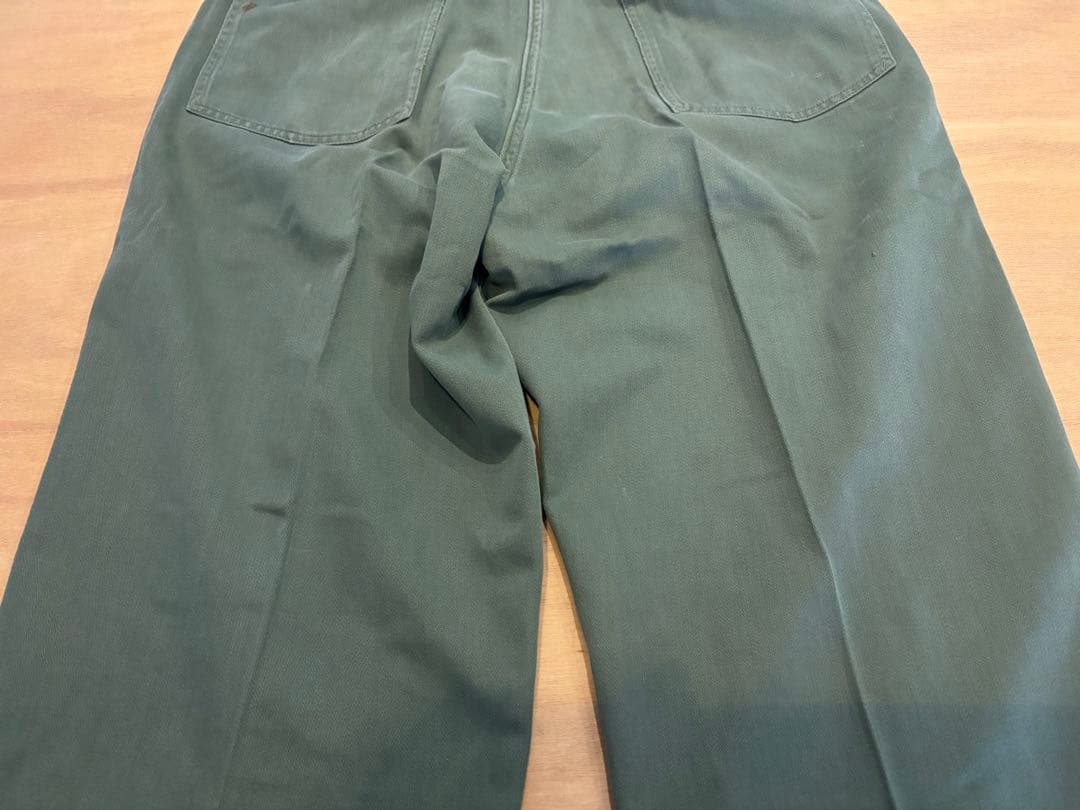 希少 40s 米軍実物 ベイカーパンツ 月桂樹ボタン ユーティリティ パンツ