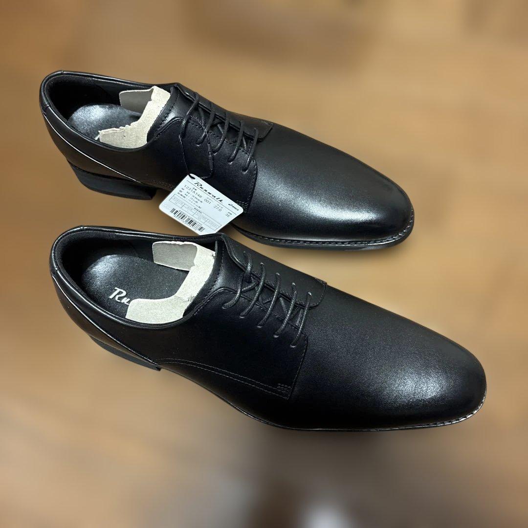 アシックス　ランウォーク　ブラックレザードレスシューズ27㌢