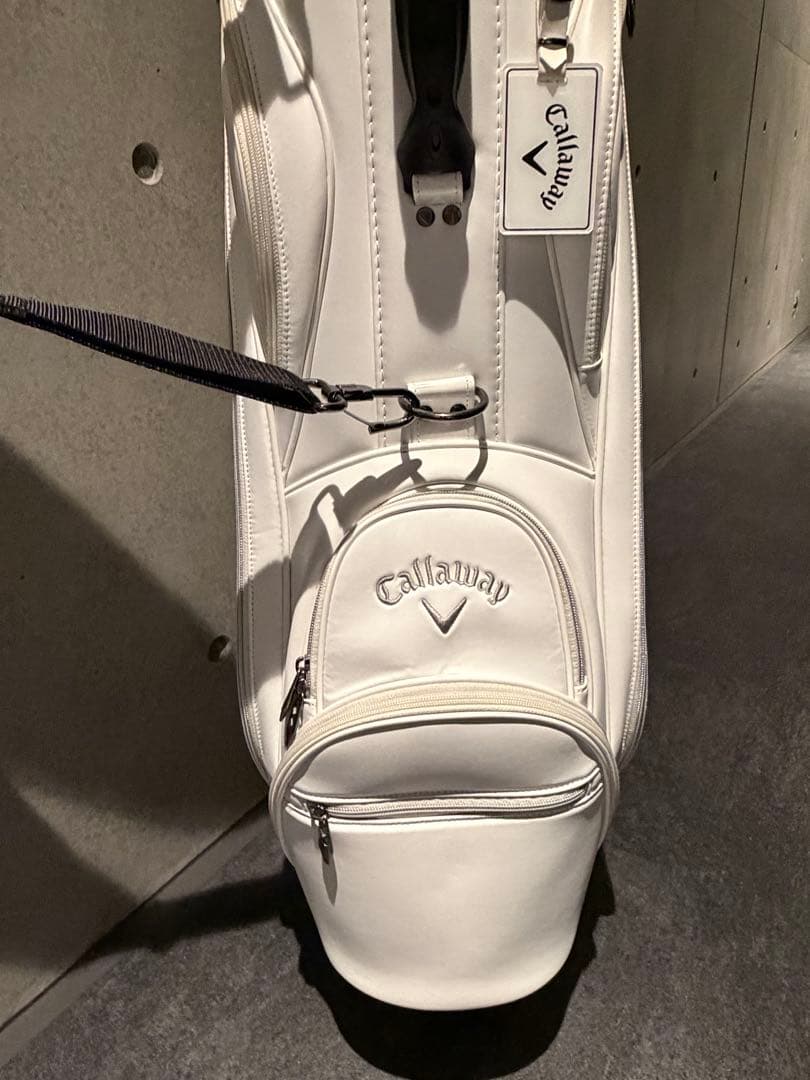 【匿名配送】CALLAWAY ホワイトキャディバッグ　直取OK