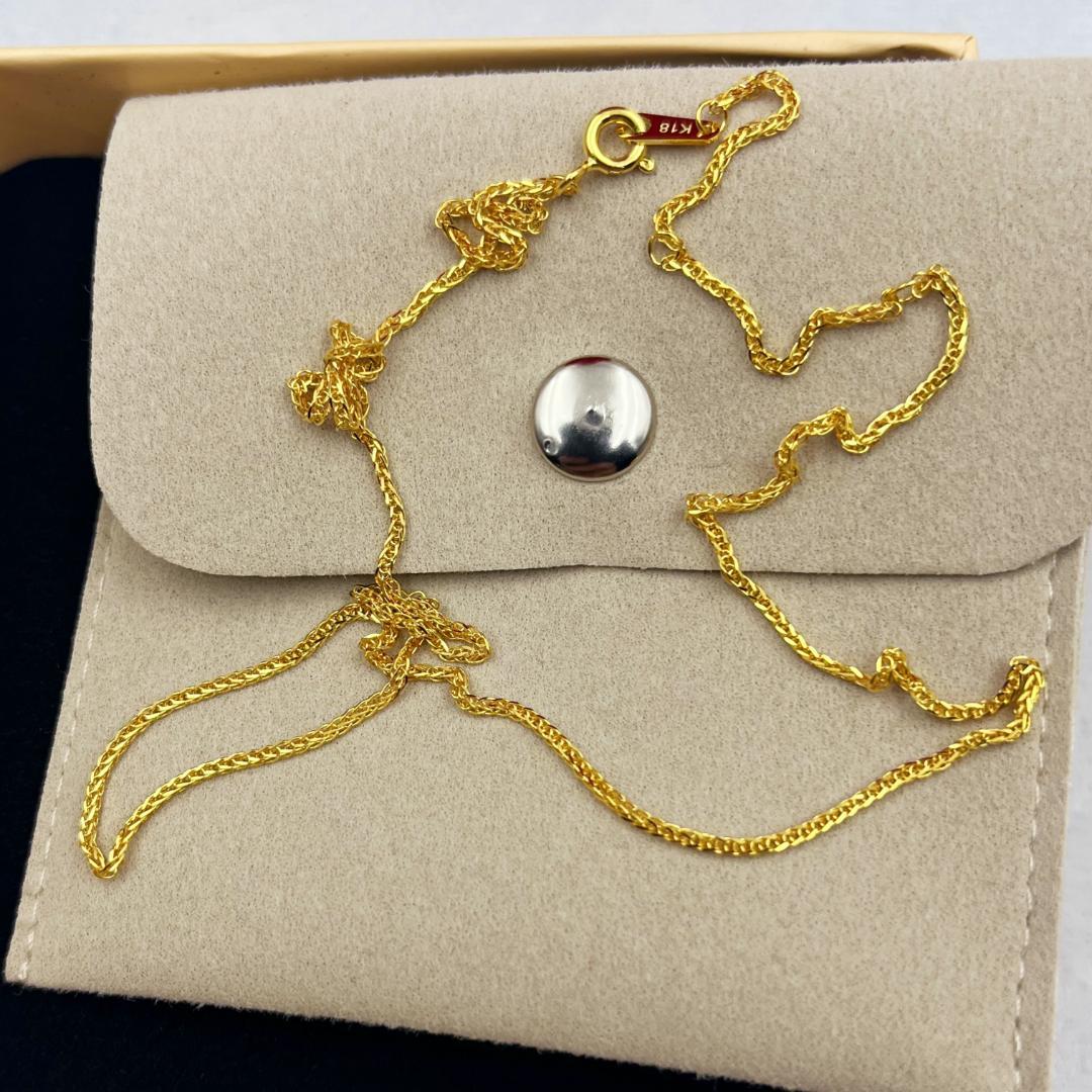 極美品ネックレスK18金 イエロー ゴールド K18刻印有りレディース