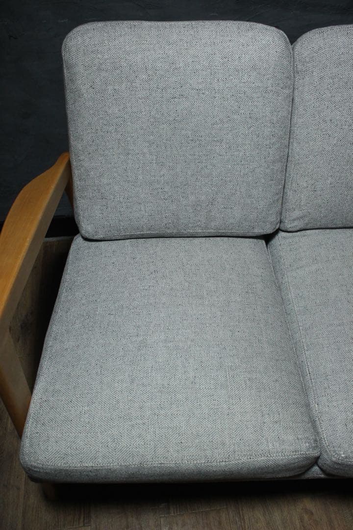 首都圏送無料〜MOSS14万天然木アルダー無垢材 3人がけソファ モモナチユラル