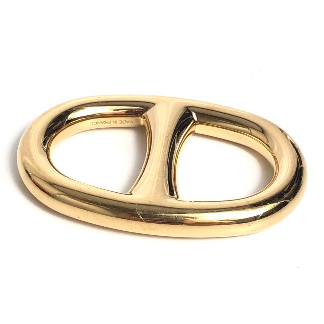 HERMES エルメス シェーヌダンクル スカーフリング ゴールドカラー