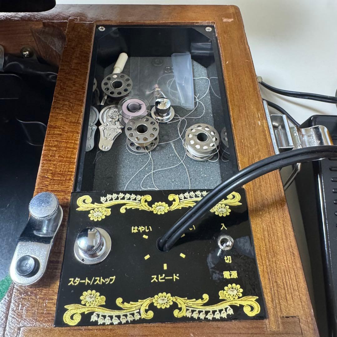 ブラザー ミシン brother HA1-B050 黒 木製ケース アンティーク