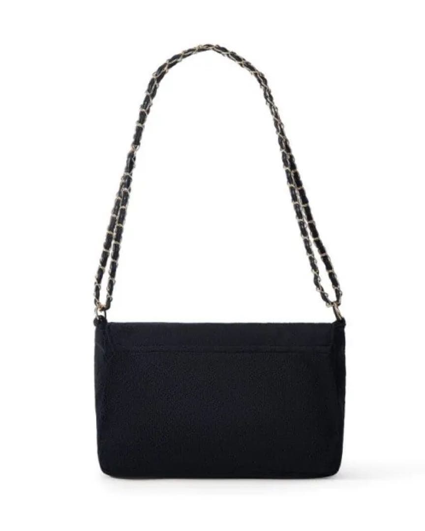 ぽ*ぽ様 CHANEL シャネル ミニバッグ ポーチ ブラック×ホワイトロゴ チ