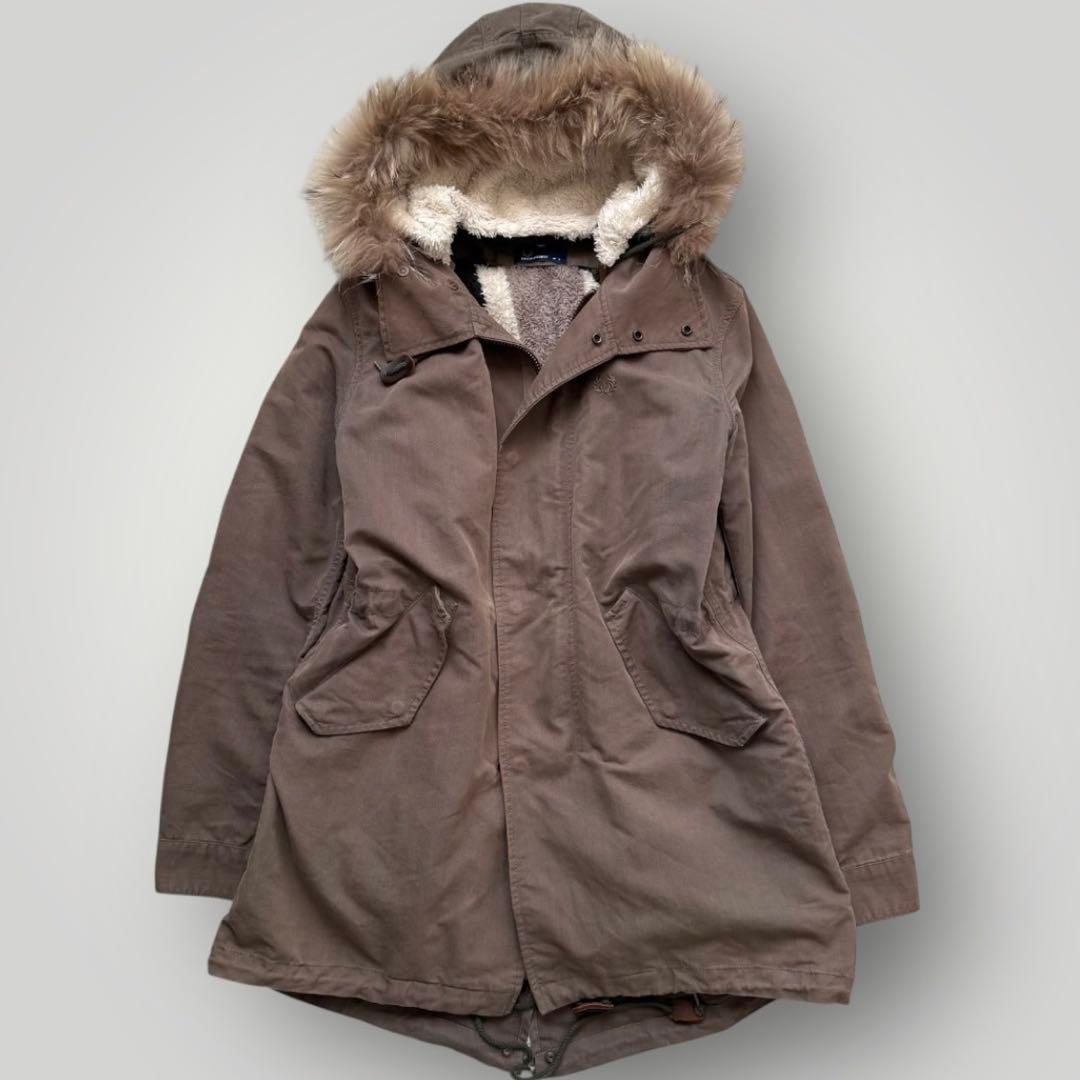 美品 フレッドペリー 英国柄 モッズコート ボアライナー ユニオンジャック