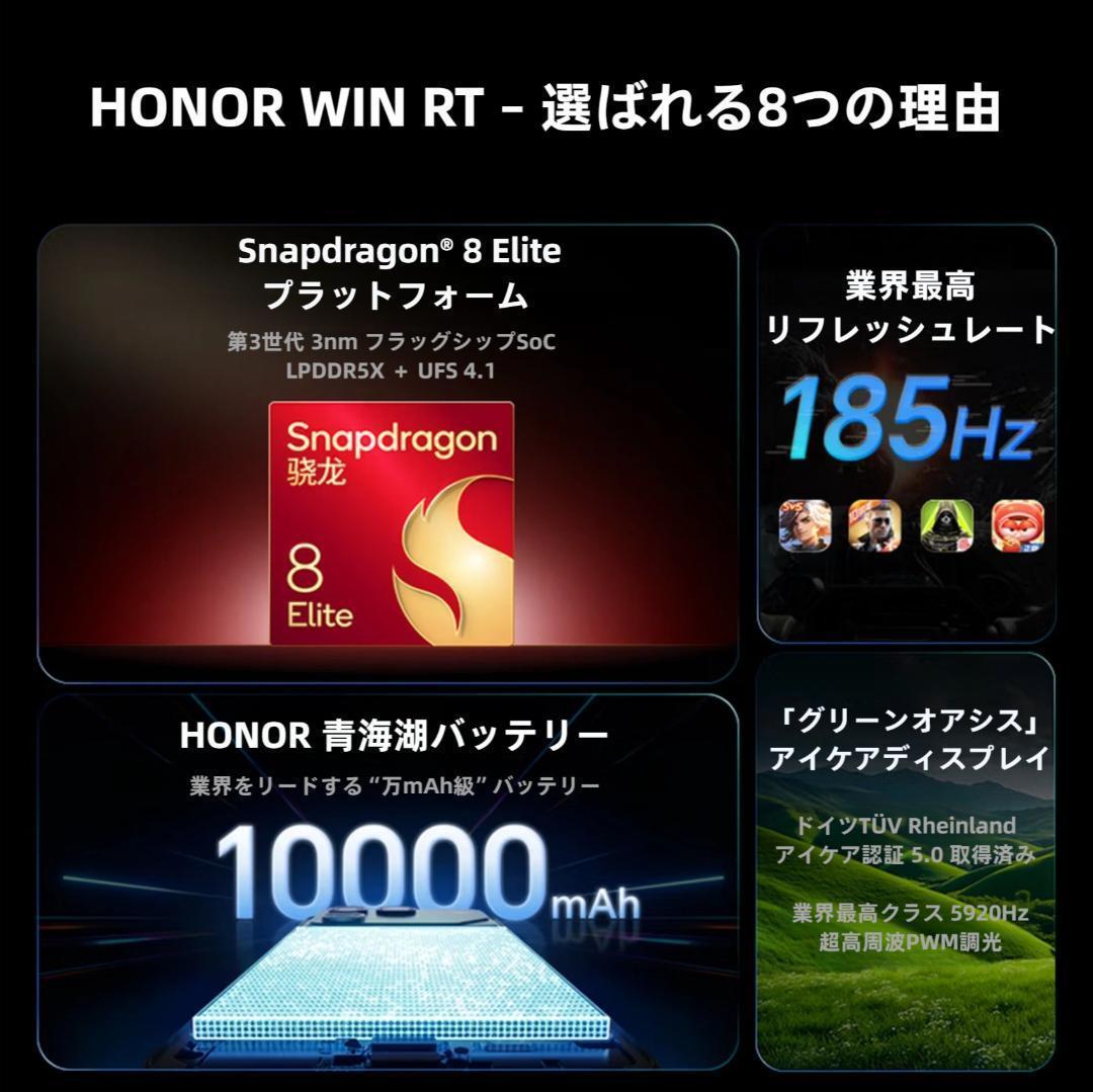 【新品未開封】HONOR WIN RT 12GB/512GB ホワイト 中国版