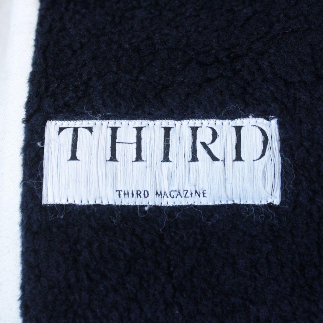 THIRD MAGAZINE サードマガジン 金ボタン付き ボアPコート 紺 M